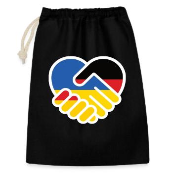 Solidarity Heart GermanyUkraine - Gift Bag 30 x 45 cm - black - Front