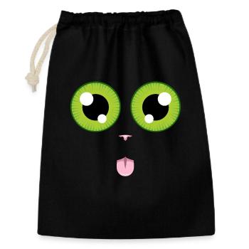 La langue au chat - Sac cadeau 30 x 45 cm - noir - Devant