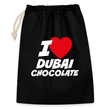 J'adore le chocolat de Dubaï - Sac cadeau 30 x 45 cm - noir - Devant