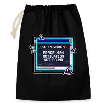 Erreur 404 : Bug de motivation - Sac cadeau 30 x 45 cm - noir - Devant