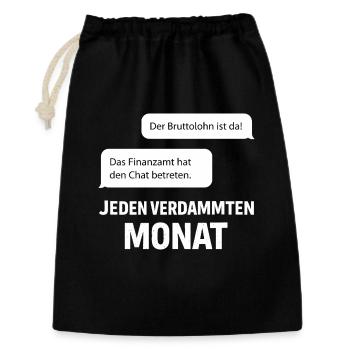 Tax office enters the chat - Gift Bag 30 x 45 cm - black - Front