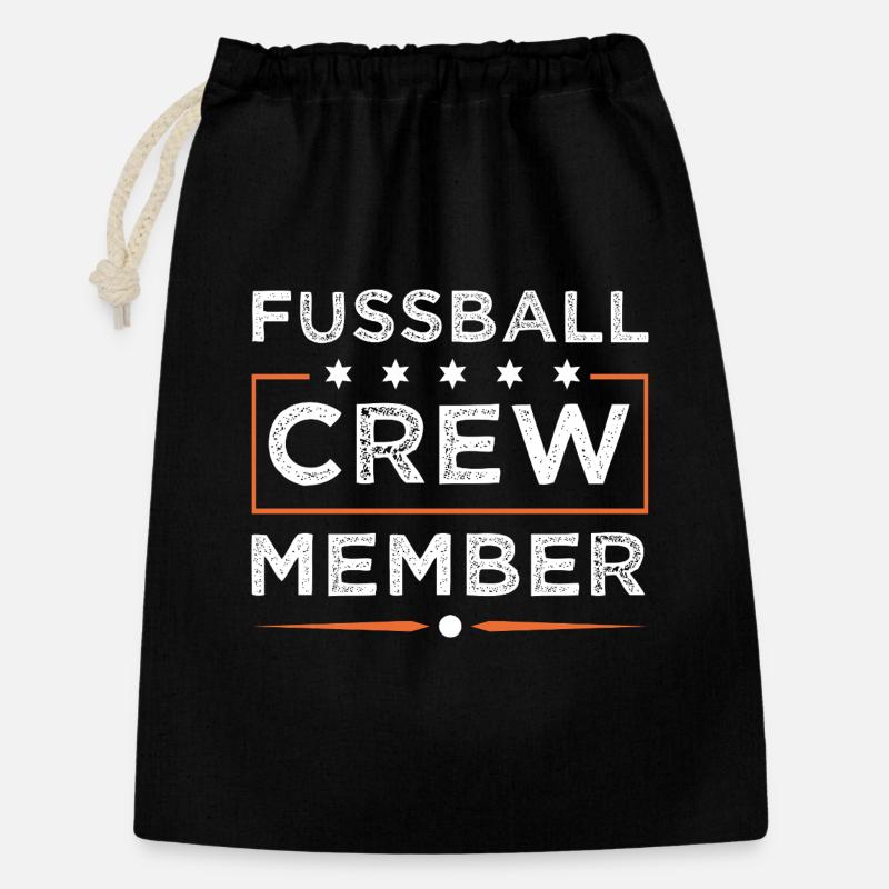 Fussball Crew - Geschenkbeutel aus Baumwolle (30 x 45 cm) - Schwarz