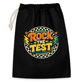 Rock The Test Motivationsschule | Gift Review Pro - Geschenkbeutel aus Baumwolle (30 x 45 cm) - Schwarz - Vorne