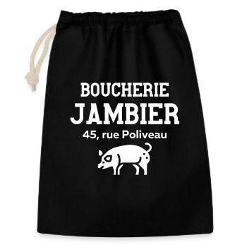 boucherie, boucher, film culte - Sac cadeau 30 x 45 cm - noir - Devant