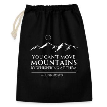 Motivational Quote Move Mountains - Gift Bag 30 x 45 cm - black - Front