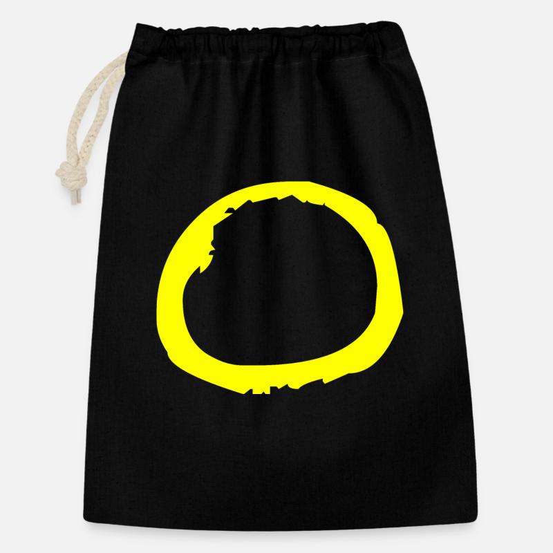 Buchstabe O - Geschenkbeutel aus Baumwolle (30 x 45 cm) - Schwarz