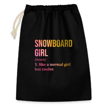 Snowboarding - Gift Bag 30 x 45 cm - black - Front