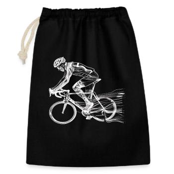Croquis du cycliste - Sac cadeau 30 x 45 cm - noir - Devant