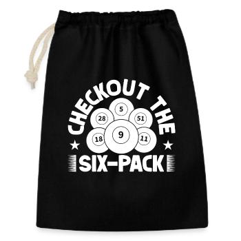 Bingo Player Checkout Le Six-Pack Bingo - Sac cadeau 30 x 45 cm - noir - Devant