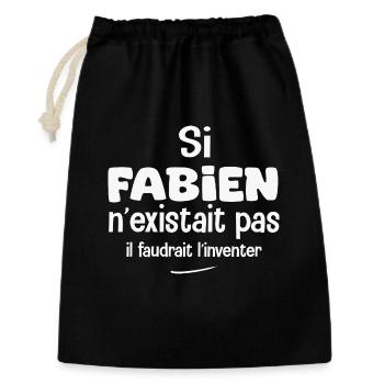 Si Fabien n'existait pas il faudrait l'inventer - Sac cadeau 30 x 45 cm - noir - Devant