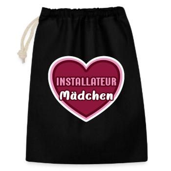 Installer Girl Child Installers Trainee - Gift Bag 30 x 45 cm - black - Front