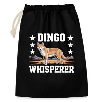 Dingo Australischer Wildhund Tierliebhaber Design - Geschenkbeutel aus Baumwolle (30 x 45 cm) - Schwarz - Vorne