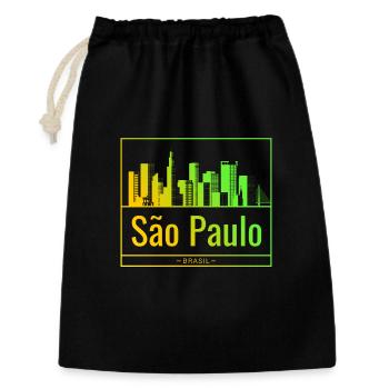 São Paulo skyline in neon gradient - Gift Bag 30 x 45 cm - black - Front