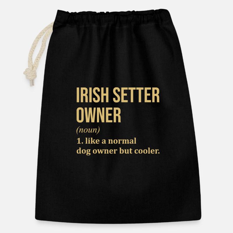 Irish Setter - Gift Bag 30 x 45 cm - black