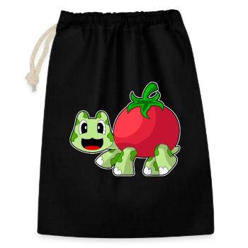 Tomate tortue - Sac cadeau 30 x 45 cm - noir - Devant