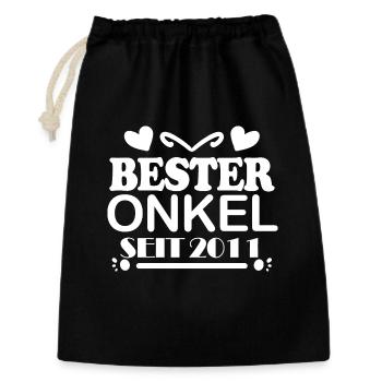 Best uncle since 2011 - Gift Bag 30 x 45 cm - black - Front