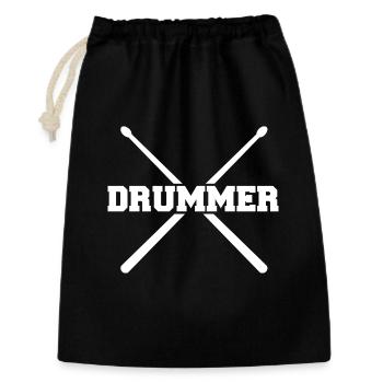 Baguettes de batteur - Batterie - Sac cadeau 30 x 45 cm - noir - Devant