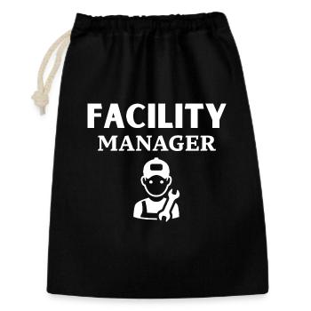 Facility Manager - Geschenkbeutel aus Baumwolle (30 x 45 cm) - Schwarz - Vorne
