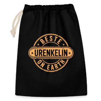 Beste Urenkelin - Geschenkbeutel aus Baumwolle (30 x 45 cm) - Schwarz - Vorne