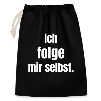 I Follow Myself: Self-Leadership - Gift Bag 30 x 45 cm - black - Front
