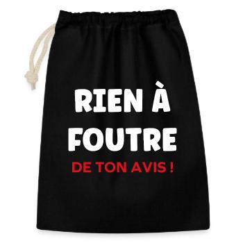 rien à foutre - Sac cadeau 30 x 45 cm - noir - Devant