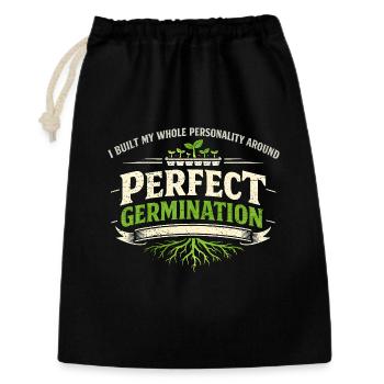 Germination parfaite | Culture des micropousses - Sac cadeau 30 x 45 cm - noir - Devant