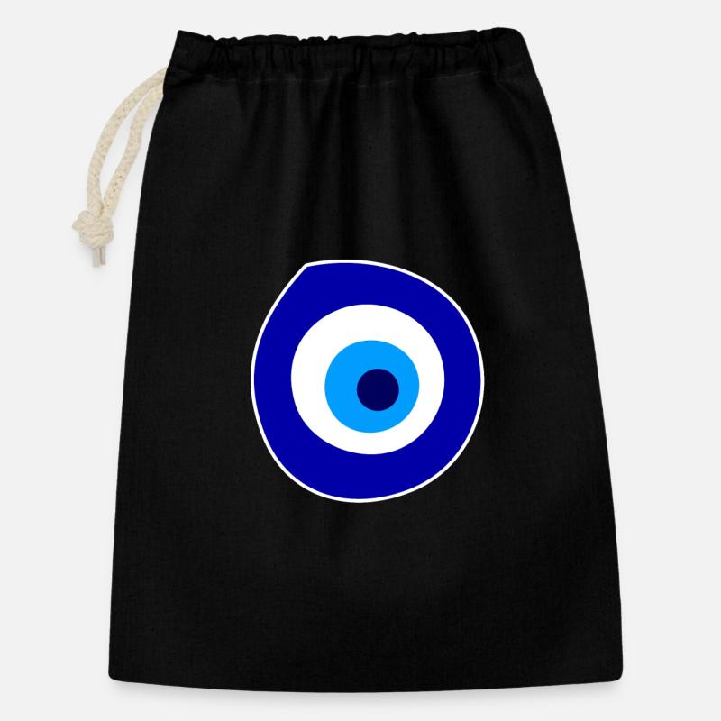 Symbole du mauvais œil - Sac cadeau 30 x 45 cm - noir