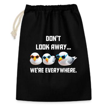 Don't look away... we're everywhere - Gift Bag 30 x 45 cm - black - Front