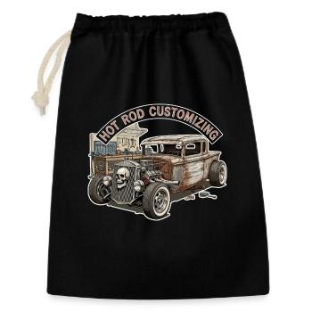 Rustic Hot Rod Customization Design - Gift Bag 30 x 45 cm - black - Front