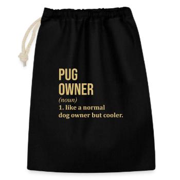 Pug - Gift Bag 30 x 45 cm - black - Front