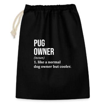 Pug - Gift Bag 30 x 45 cm - black - Front