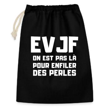 enterrement de vie de jeune fille, EVJF - Sac cadeau 30 x 45 cm - noir - Devant