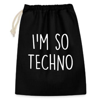 Techno - Sac cadeau 30 x 45 cm - noir - Devant