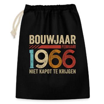 Bouwjaar Ferbruari 1966 niet kapot te krijgen - Gift Bag 30 x 45 cm - black - Front
