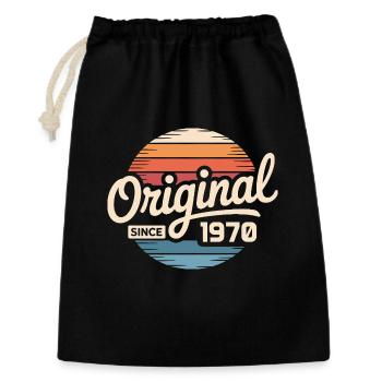Cadeau d’anniversaire vintage des années 1970 - Sac cadeau 30 x 45 cm - noir - Devant