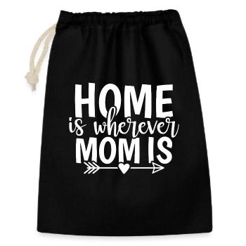 Home Is Wherever Mom Is - Gift Bag 30 x 45 cm - black - Front