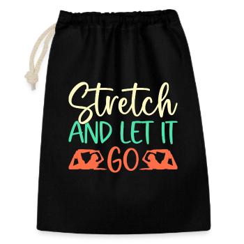 Yoga : étirements et laisse aller Yoga drôle - Sac cadeau 30 x 45 cm - noir - Devant