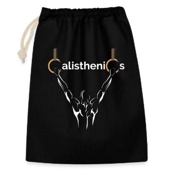 calisthenics cali sports athlet fitness natural - Geschenkbeutel aus Baumwolle (30 x 45 cm) - Schwarz - Vorne