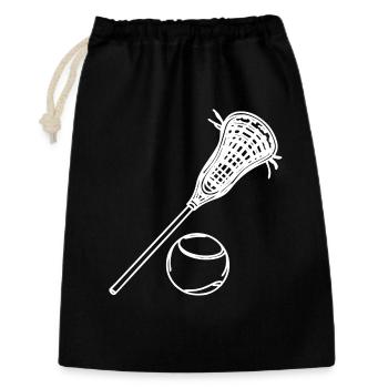 Lacrosse Sketch - Gift Bag 30 x 45 cm - black - Front