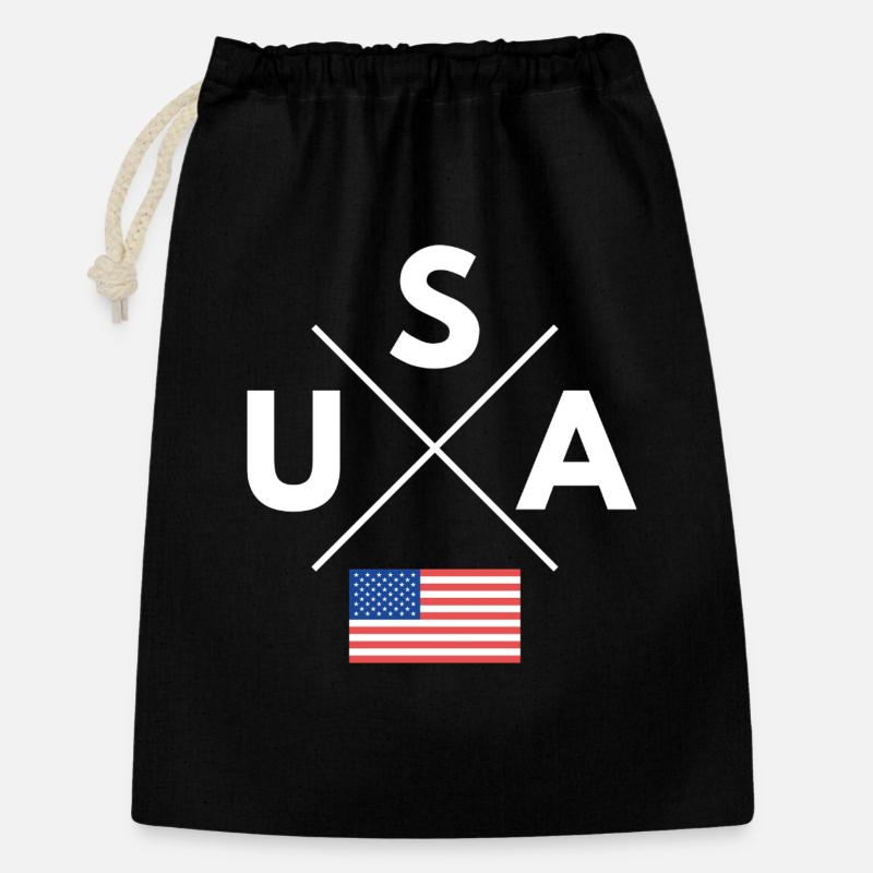USA Cross Logo - Gift Bag 30 x 45 cm - black