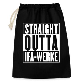 Straight outta IFA movements (color changeable) - Gift Bag 30 x 45 cm - black - Front