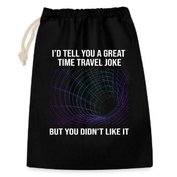 Voyage dans le temps - Sac cadeau 30 x 45 cm - noir - Devant