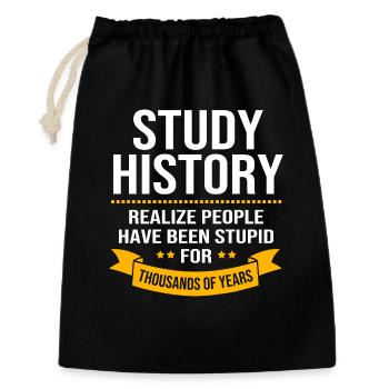 Histoire de l’historien historique - Sac cadeau 30 x 45 cm - noir - Devant