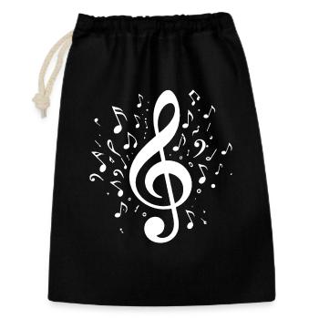Exploding clef with notes - Gift Bag 30 x 45 cm - black - Front