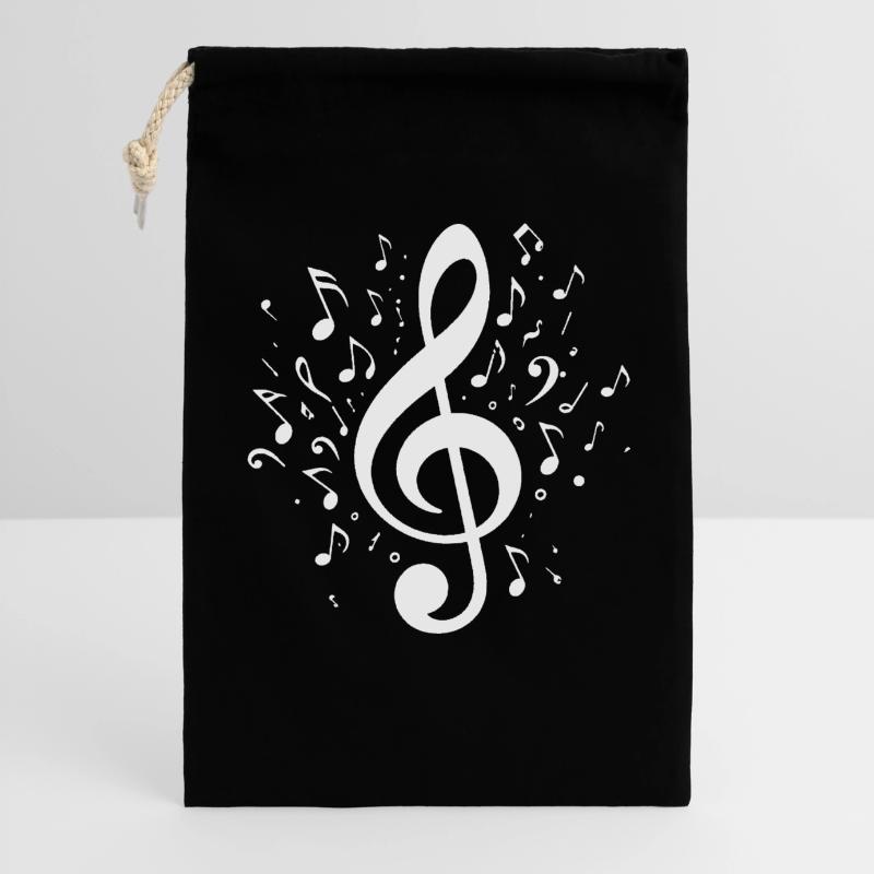 Exploding clef with notes Gift Bag 30 x 45 cm