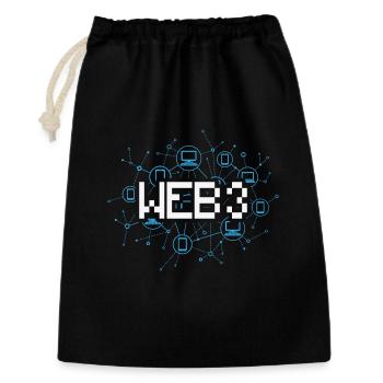 Web3 (en anglais) - Sac cadeau 30 x 45 cm - noir - Devant