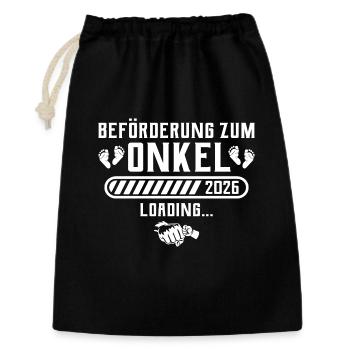 Uncle 2026 announce pregnancy - Gift Bag 30 x 45 cm - black - Front