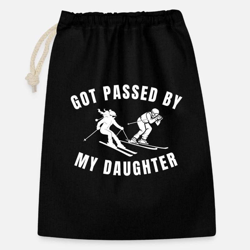 Got Passed By My Daughter Ski Duo - Gift Bag 30 x 45 cm - black