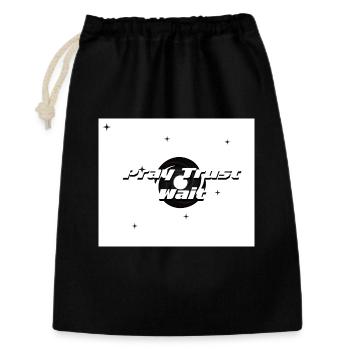Pray, Trust and Wait  - Gift Bag 30 x 45 cm - black - Front