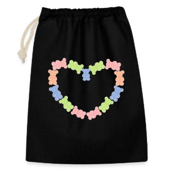 Sweet tooth Sweets Heart Dessert Délicieux - Sac cadeau 30 x 45 cm - noir - Devant